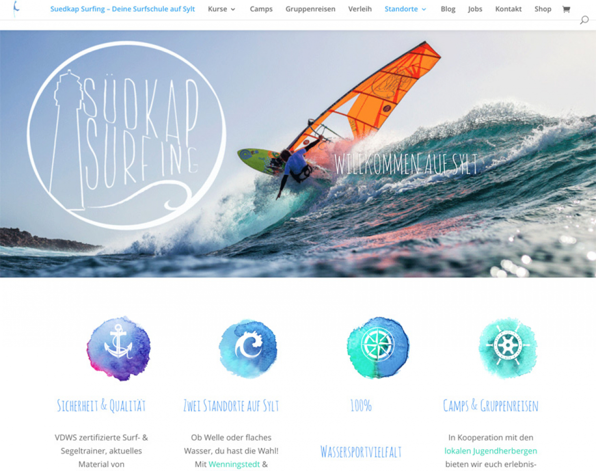 Südkap Surfing - Neue Website / Jobs