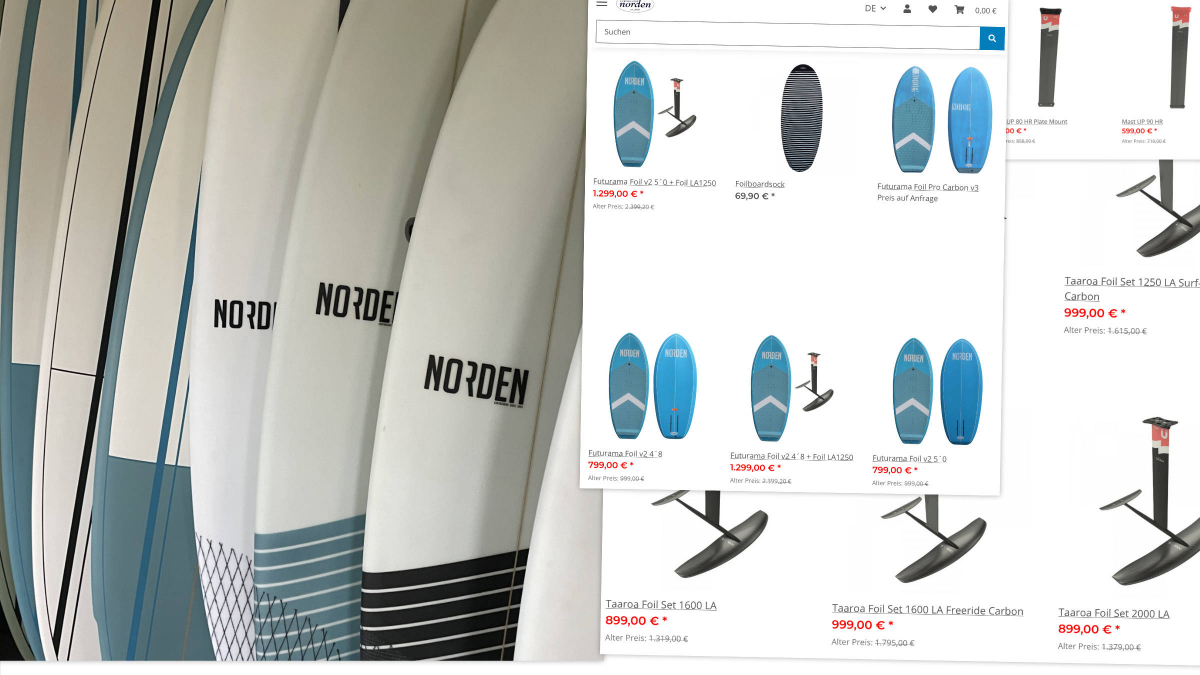 Carbon-Foil-Set für 750 Euro beim Black Friday Super Sale bei Norden-Surfboards