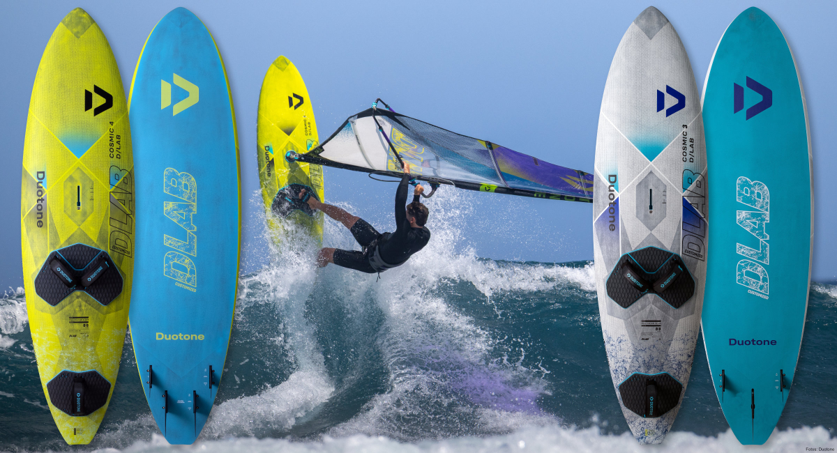 Duotone 2027er Cosmic D/LAB Waveboards als Quad oder Thruster