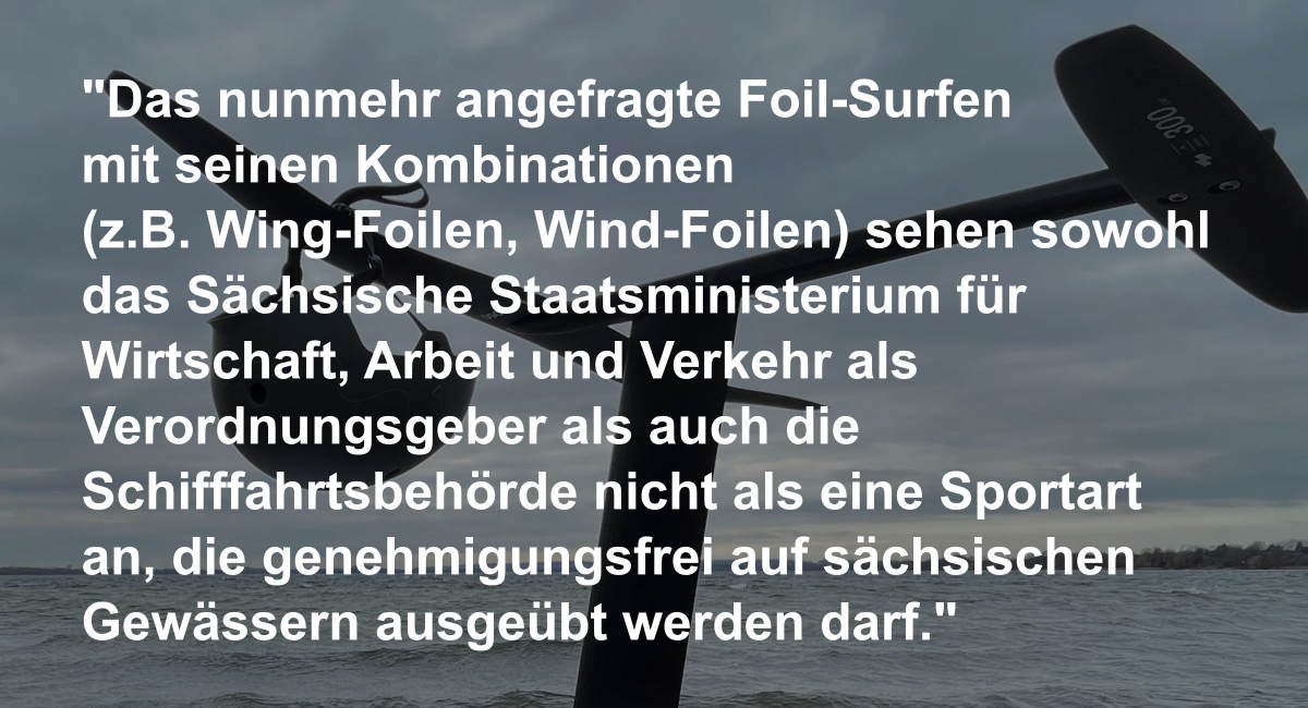 Foil-Surfen in Sachsen