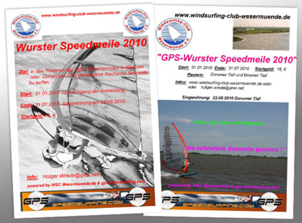 GPS Speedsurfing - Wurster Speedmeile 2010