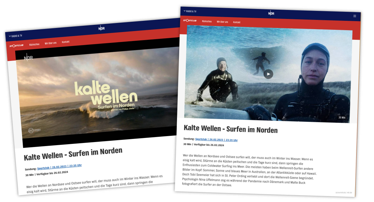 Surf-Film im NDR: Kalte Wellen