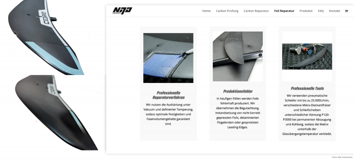 Ausbesserung und Reparatur von Foils