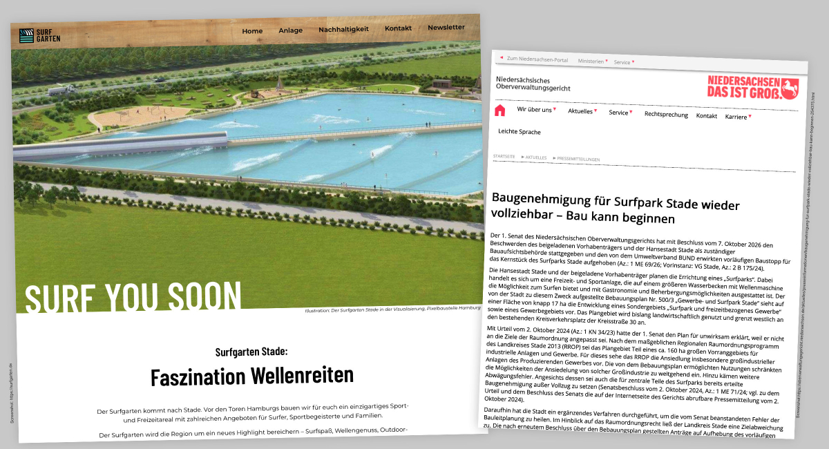 Surfpark Stade darf gebaut werden