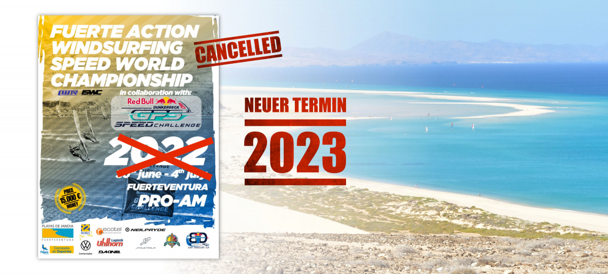 Windsurf-Speed-WM auf Fuerteventura auf 2023 verschoben