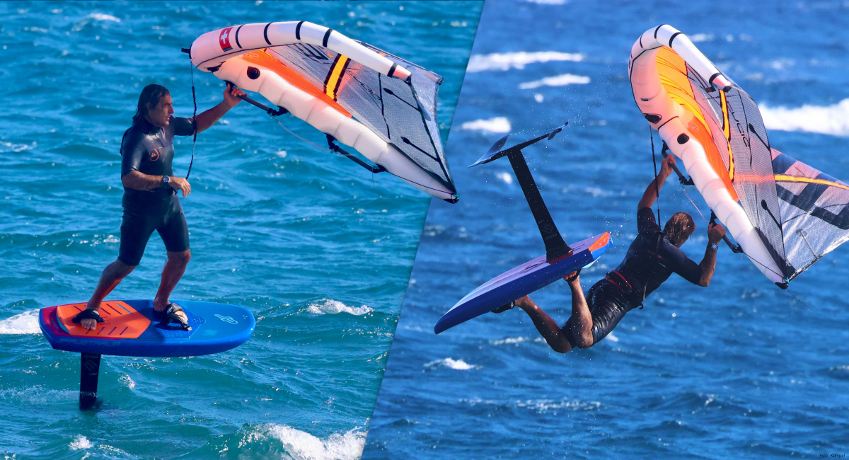 Antoine Albeau beim Wingen. In seinem Surfcenter werdenmittlerweile mehr Wing- als Windsurfkurse gebucht.