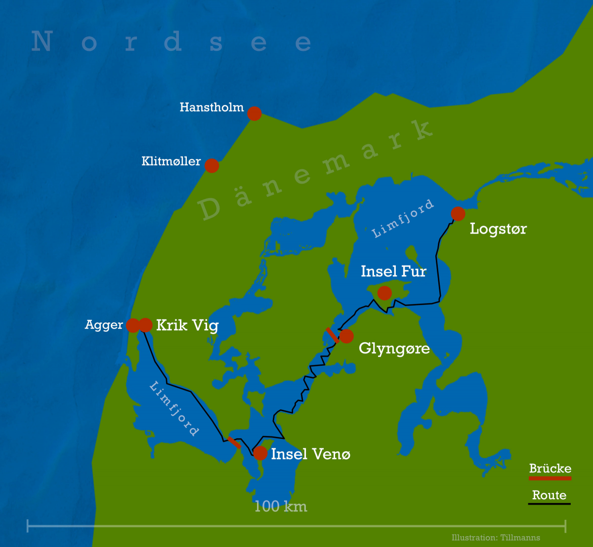 Karte der Tour von Alexander Achenbach