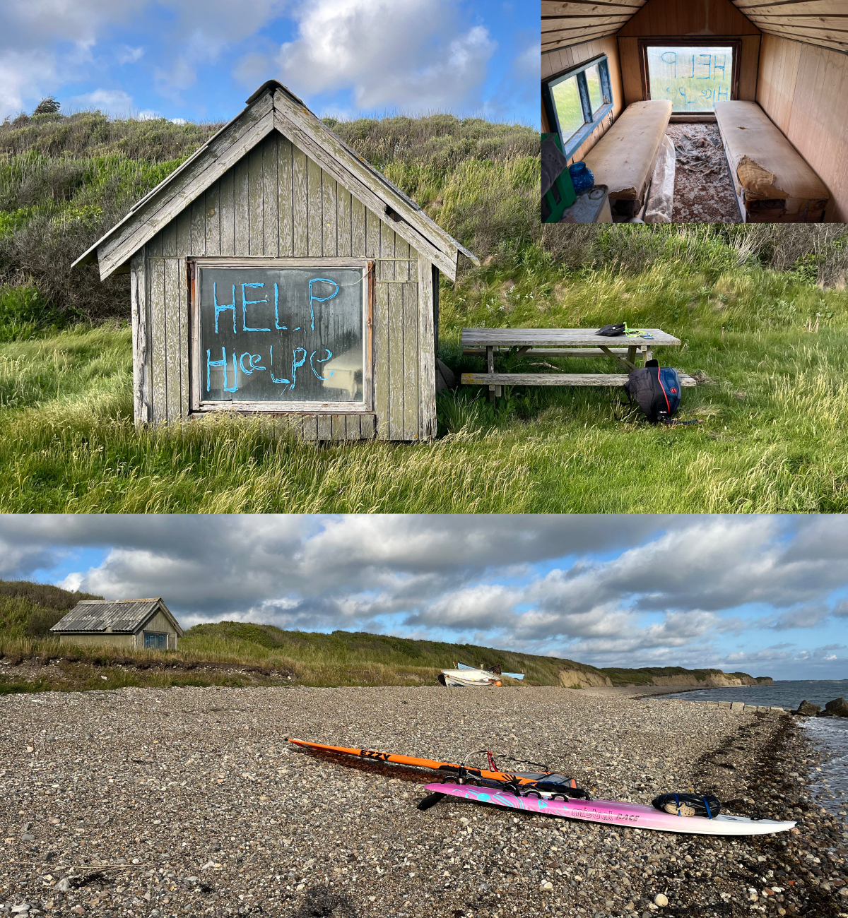 Nichts für schwache Nerven: verlassene Strandhütte bei Lyngs