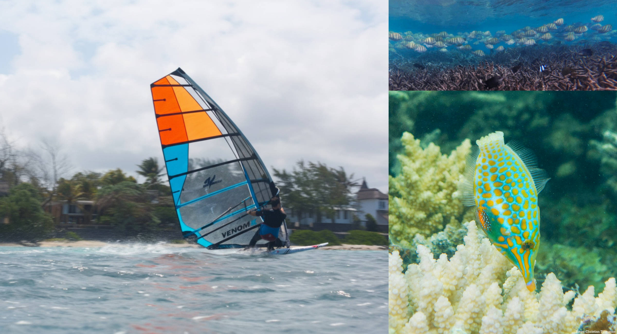 Die Lagune von Blue Bay ist bis Mahébourg und darüber hinaus ein gutes Freeride-Revier. Aber Augen auf: Korallen wachsen teilweise bis an die Wasseroberfläche.