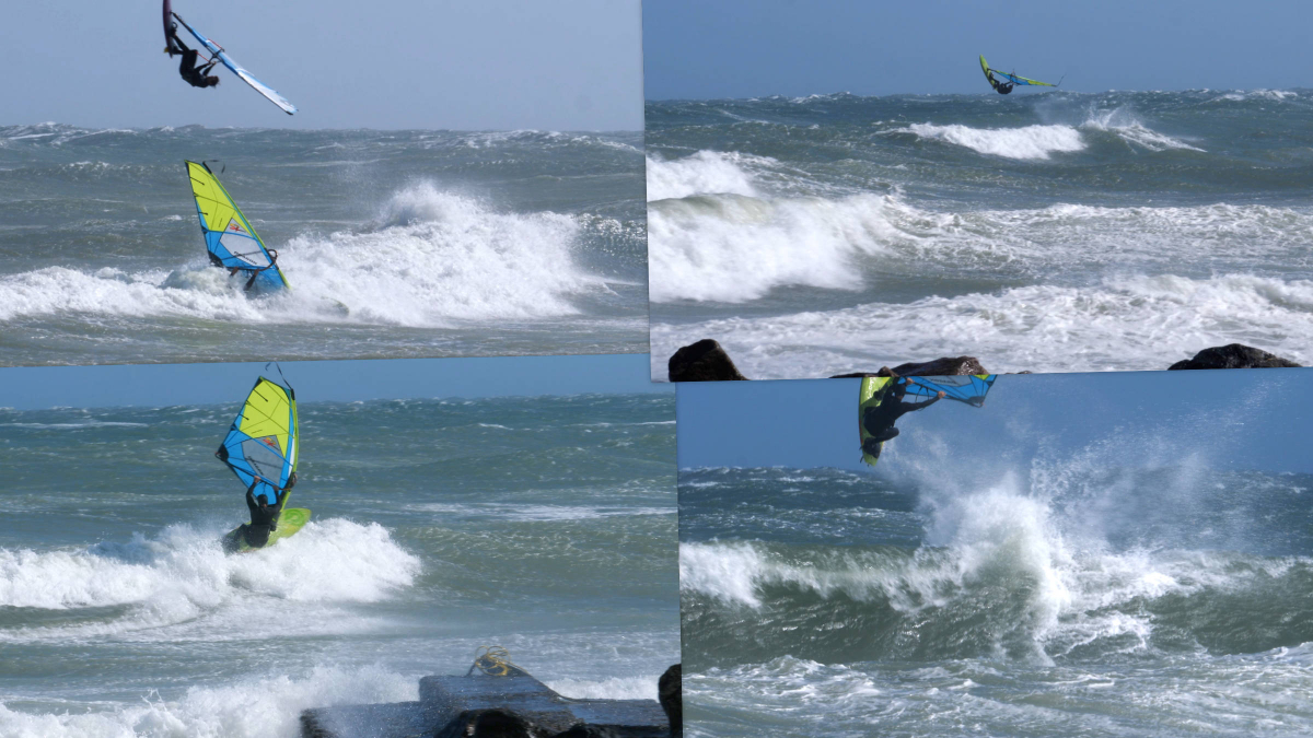 Oli und Klaus waren an diesem Tag die ersten Windsurfer auf dem Wasser