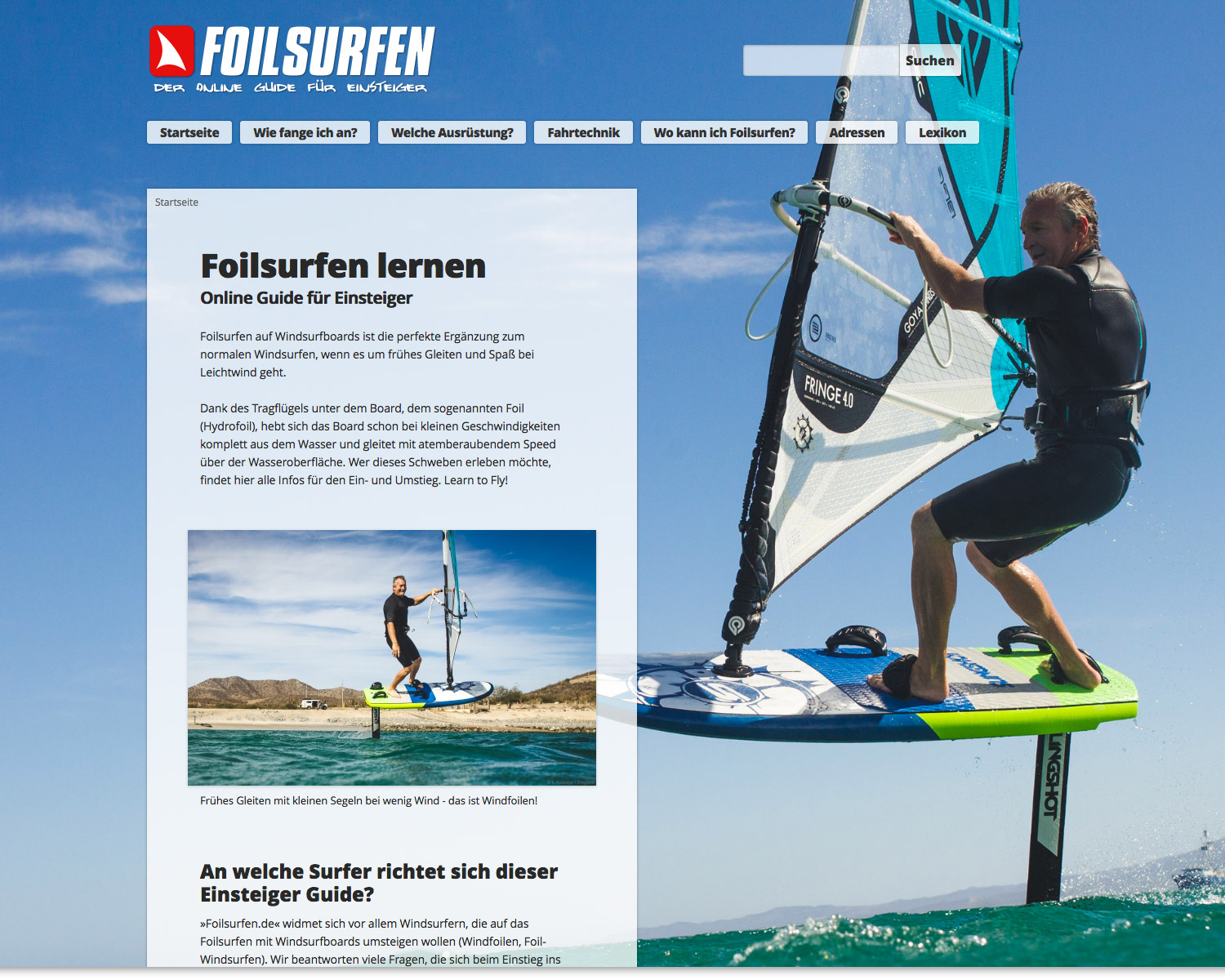 Foilsurfen.de, ein Online Guide fr Foil-Windsurfer